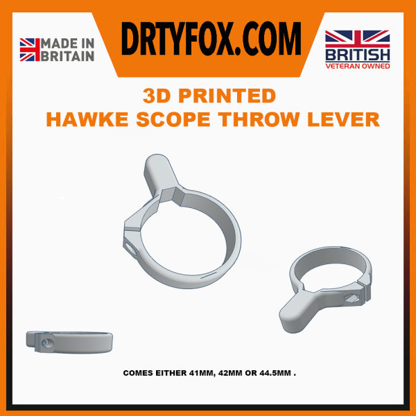 3D Printed Zoom/Mag Throw Lever for Hawke Rifle Scope