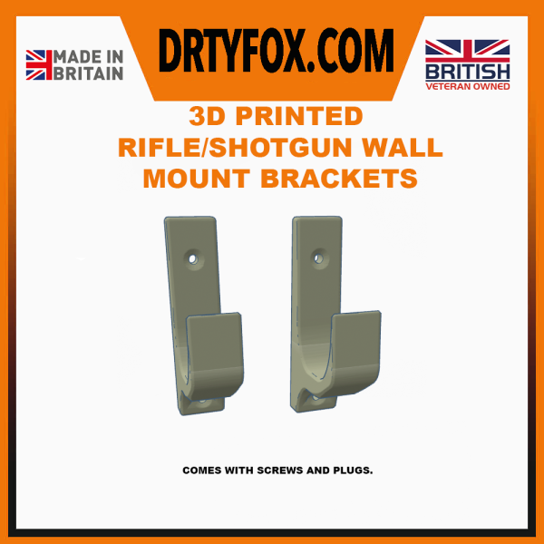 Small Universal Wall Mount Shotgun/Rifle Gun Rack Display Storage Hooks
