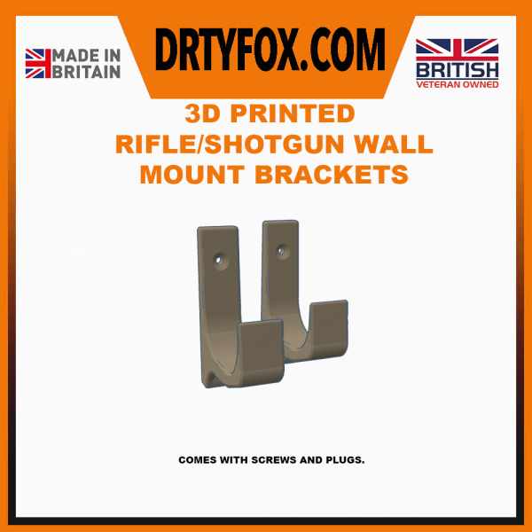 Large Universal Wall Mount Shotgun/Rifle Gun Rack Display Storage Hooks