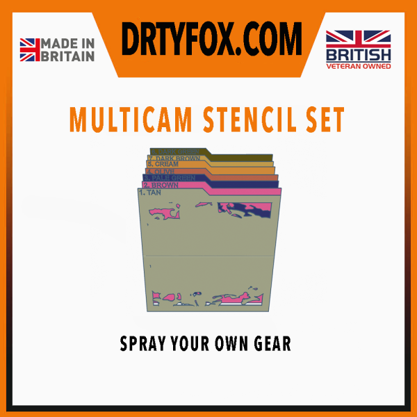 CAMO SPRAY PAINT STENCIL SET- 7 DIFFERENT STENCILS 3D PRINTED