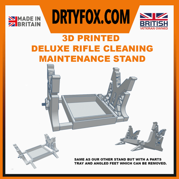 3D Printed Deluxe Adjustable Gun cleaning / shooting rest air rifle shooting
