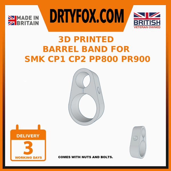 3D Printed Barrel Band for SMK CP1 CP2 PP800 PR900 Diana Airbug Chaser Bandit