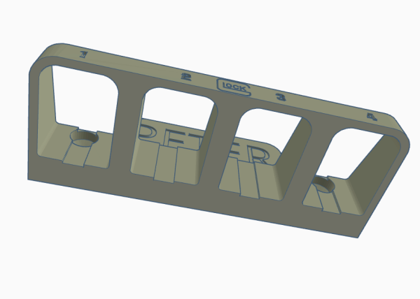 Personalised Glock Magazine Storage Rack for 9mm 4 Magazines, Black - Image 3