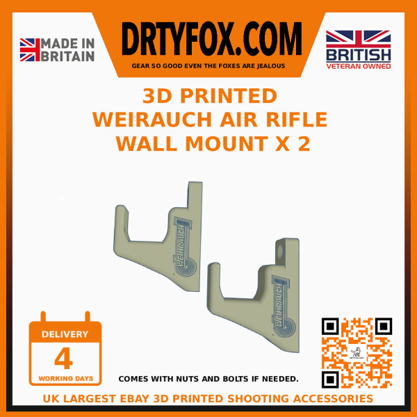 3D Printed Weirauch Logo Wall Mount Rack Display Storage Hooks
