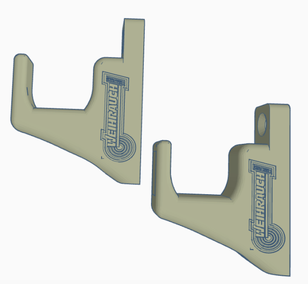 3D Printed Weirauch Logo Wall Mount Rack Display Storage Hooks - Image 2