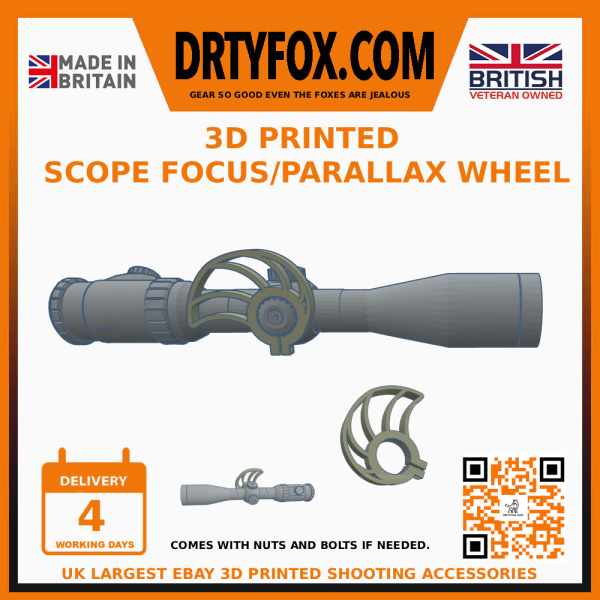 3D Printed Air Rifle SCOPE FOCUS/PARALLAX WHEEL