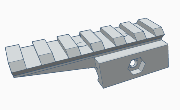 3D Printed Tactical Helmet Picatinny extension bar - Image 2