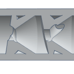 3D rendering of a mechanical component with a helical design and threaded end for assembly.