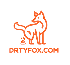 DRTYFOX.COM Logo Fox having a poo